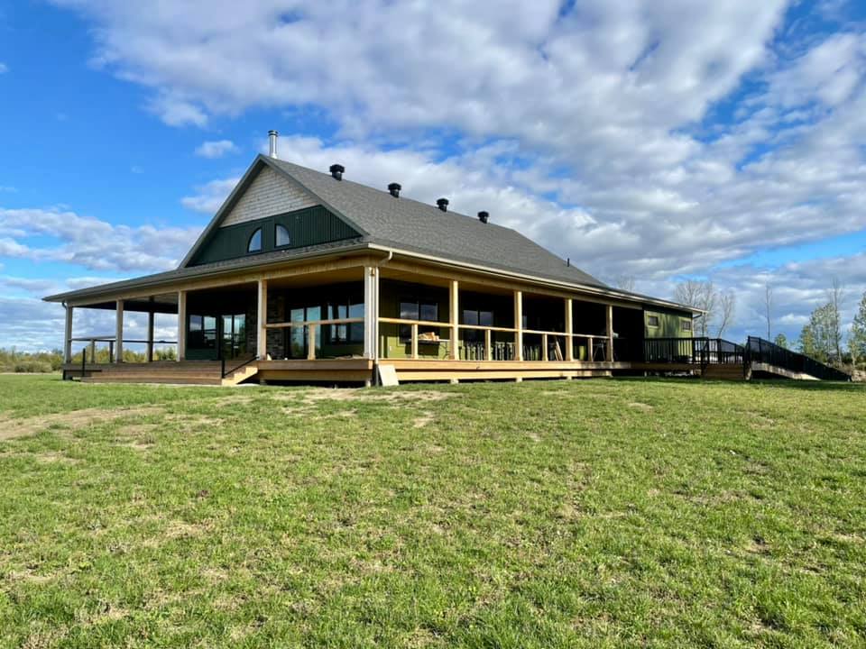 The covered veranda at Oakfield Park, linking the clubhouse to the grounds